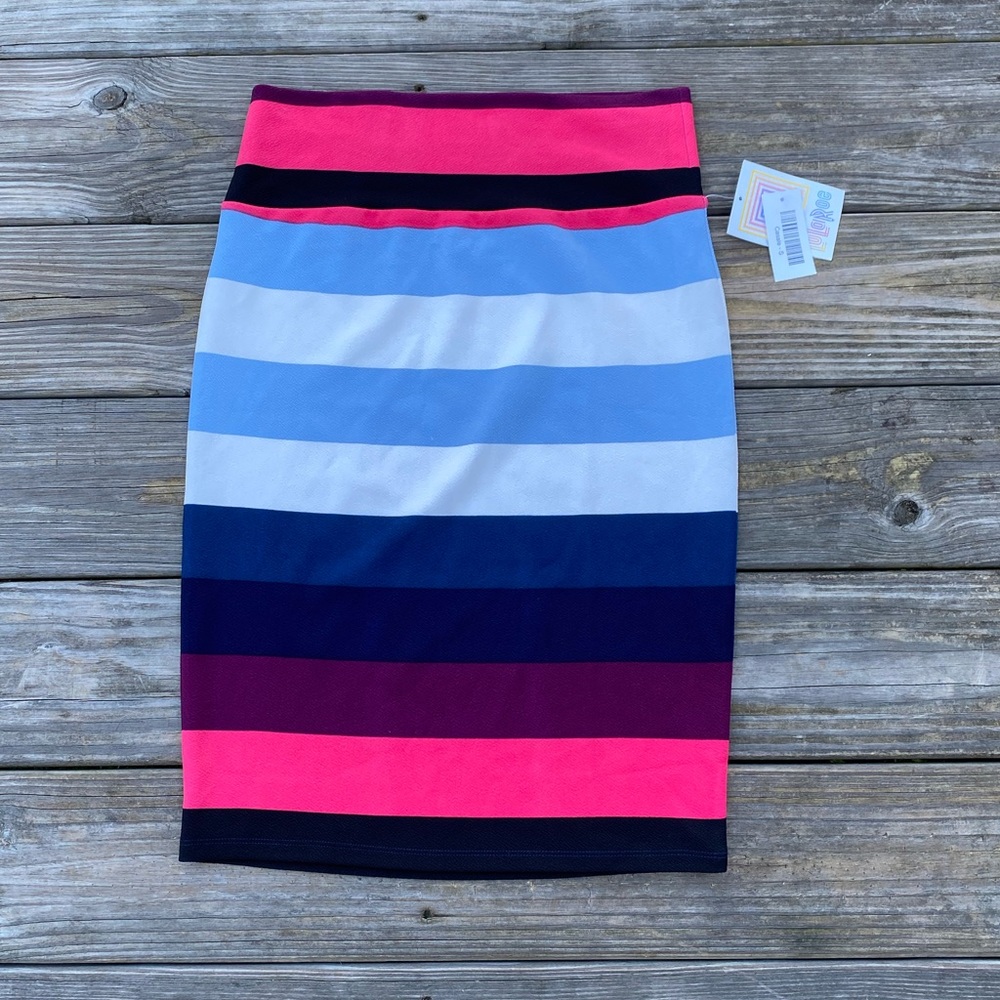 LuLaRoe Multicolor Striped Pencil Skirt